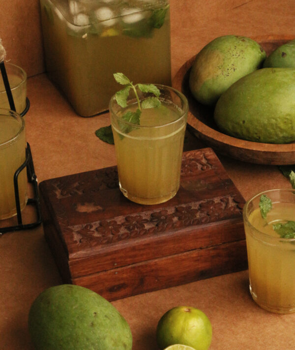 Aam Panna Concentrate Homemade Summer Drink: Tangy concentrate made from raw mangoes.