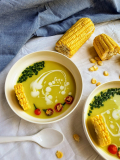 Chilled corn and coconut Soup